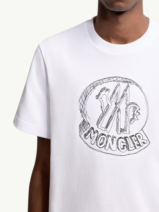 26SS 몽클레어 반팔 티셔츠 L10918C0003589AUG 00A White - MONCLER
