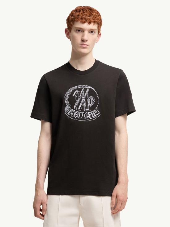 26SS 몽클레어 반팔 티셔츠 L10918C0003589AUG 999 Black - MONCLER