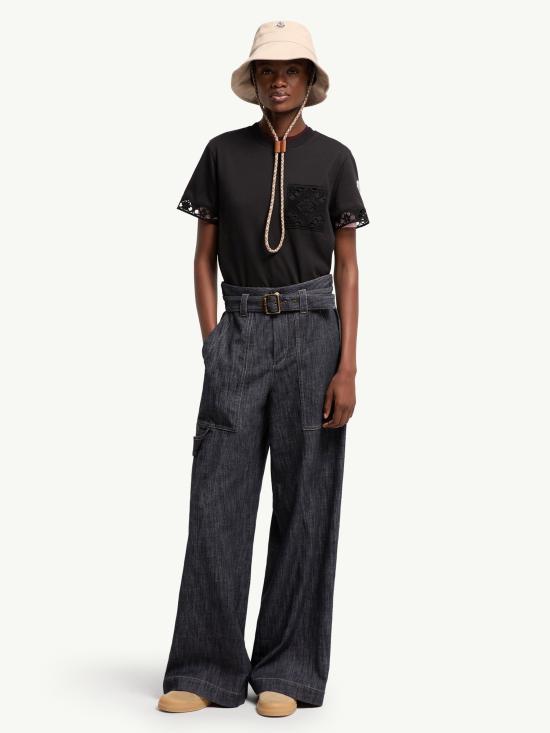 26SS 몽클레어 반팔 티셔츠 L10938C0002589AUO 999 Black - MONCLER