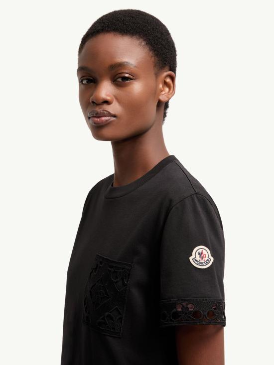 26SS 몽클레어 반팔 티셔츠 L10938C0002589AUO 999 Black - MONCLER