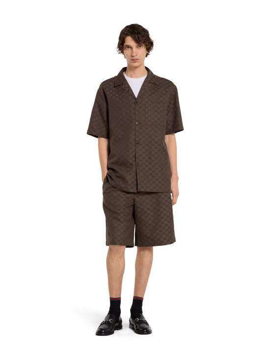 26SS 구찌 반팔 셔츠 794907ZAM7G 2063 Brown - GUCCI