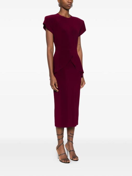 26SS 노마카말리 미디 원피스 KK4253PLS39043PLUM Bordeaux - NORMA KAMALI