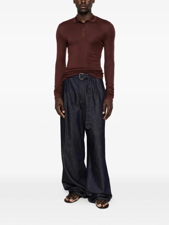 26SS 엔타이어 스튜디오 폴로 티셔츠 ESSS26PO01241 SADDLEWOOD Brown - ENTIRE STUDIOS