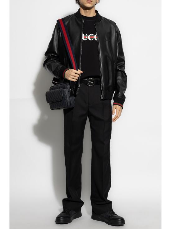 26SS 구찌 프린트 코튼 저지 티셔츠 784361XJGTE 1152 Black - GUCCI