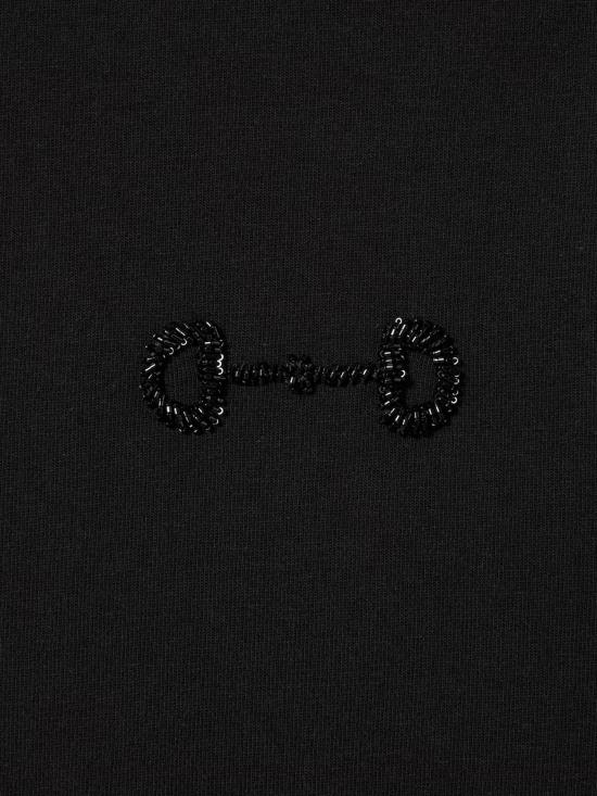 26SS 구찌 자수 코튼 저지 티셔츠 837959XJHMR 1043 Black - GUCCI