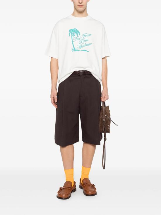 26SS 드롤드무슈 반팔 티셔츠 KTS297CO002 OW White - DROLE DE MONSIEUR