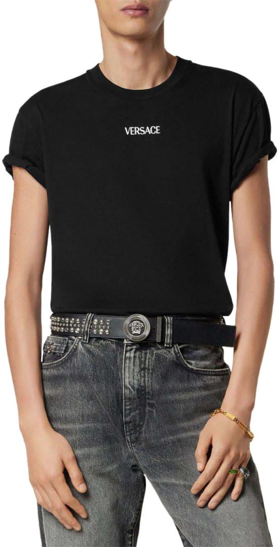 26SS 베르사체 반팔 티셔츠 10139441A164551B000 BLACK - VERSACE