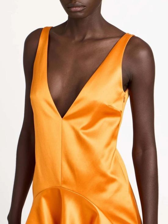 26SS JW앤더슨 미디 원피스 DR0526PG1941413 Orange - JW ANDERSON