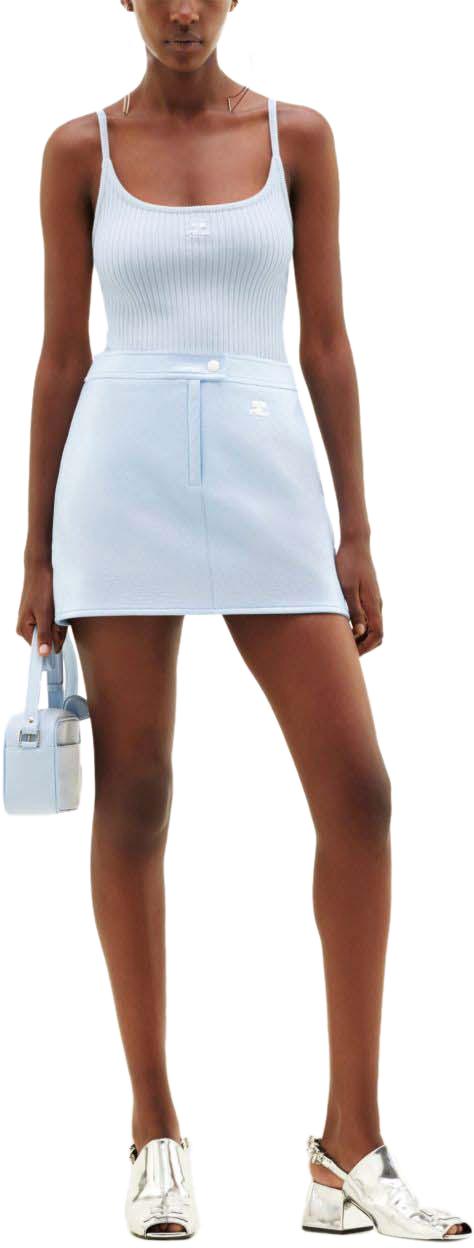 26SS 쿠레쥬 민소매 티셔츠 PERMDE012FI00017005 BLUE - COURREGES