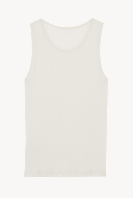 26SS 생로랑 카산드라 탱크탑 823603Y37EC 9469 NATUREL NOIR - SAINT LAURENT