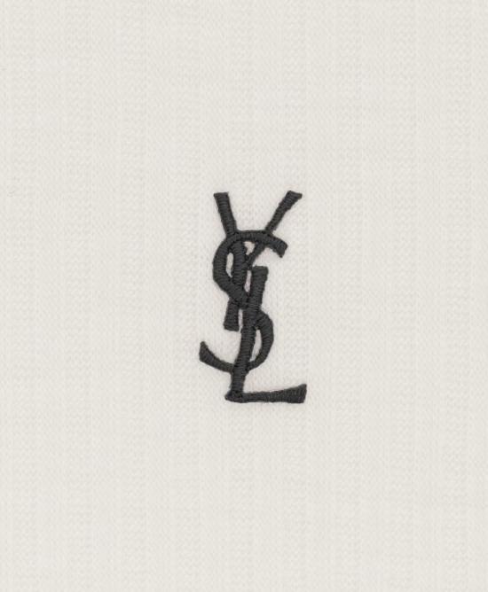 26SS 생로랑 카산드라 탱크탑 823603Y37EC 9469 NATUREL NOIR - SAINT LAURENT