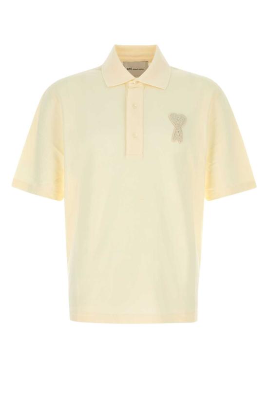 26SS 아미 톤온톤 하트 로고 코튼 패치 폴로 셔츠 UPL428JE0221 136 Yellow