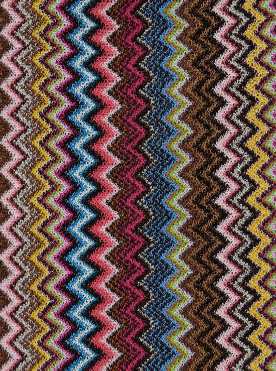 미소니 머플러/스카프 미쏘니 지그재그 무늬 프린지 장식 멀티컬러 스카프 - MISSONI