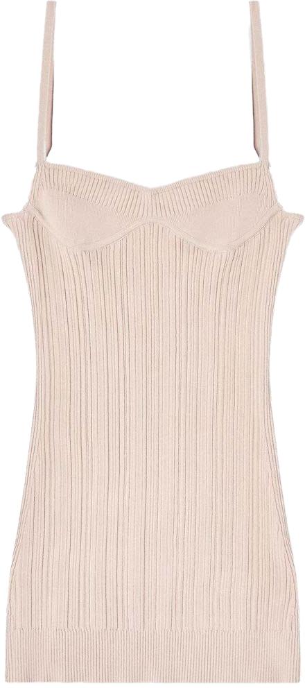 26SS 디젤 M-잔드라 니트 탱크 드레스 A208300WICK7AW BEIGE