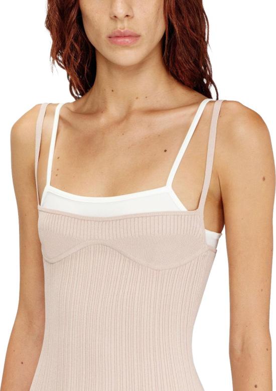 26SS 디젤 M-잔드라 니트 탱크 드레스 A208300WICK7AW BEIGE - DIESEL