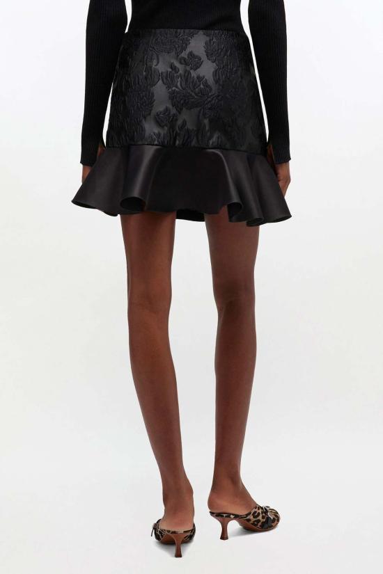  가니 숏 스커트 새틴 클로크 미니 스커트 - GANNI