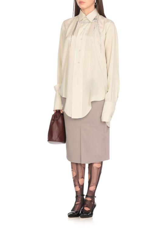  마르지엘라 셔츠 메종  포 스티치 셔츠 뉴트럴 - MAISON MARGIELA