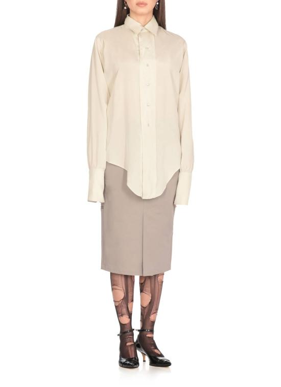  마르지엘라 셔츠 메종  포 스티치 셔츠 뉴트럴 - MAISON MARGIELA