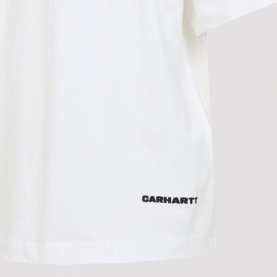26SS 칼하트 WIP 반팔 티셔츠 I03137300AXX03 WHITE BLACK - CARHARTT WIP