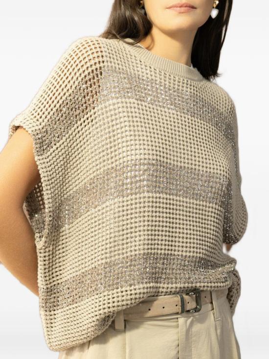 26SS 브루넬로 쿠치넬리 스웨터 M58772820 CKH72 Beige - BRUNELLO CUCINELLI