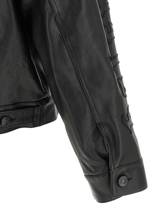 26SS 발렌시아가 가죽 자켓 856343TMS031000 Black - BALENCIAGA