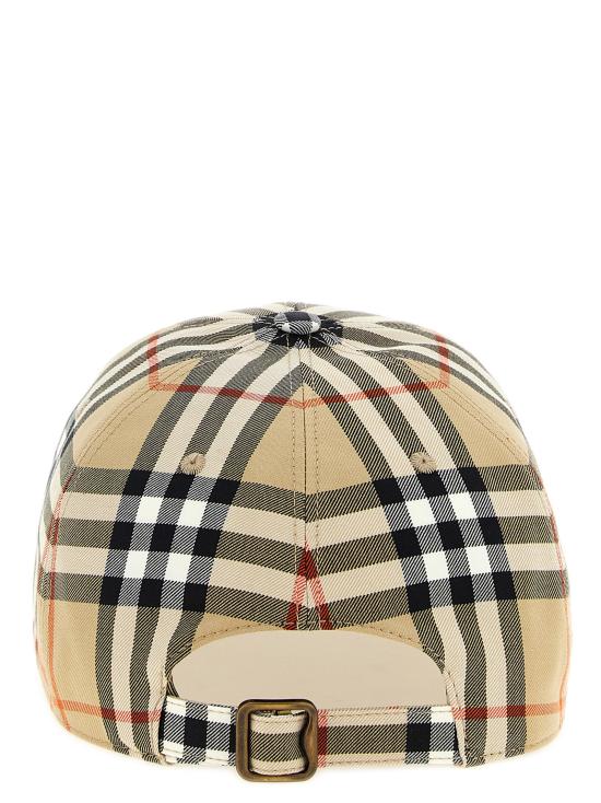 26SS 버버리 체크 베이스볼 캡 8128347SANDIPCHECK Beige - BURBERRY
