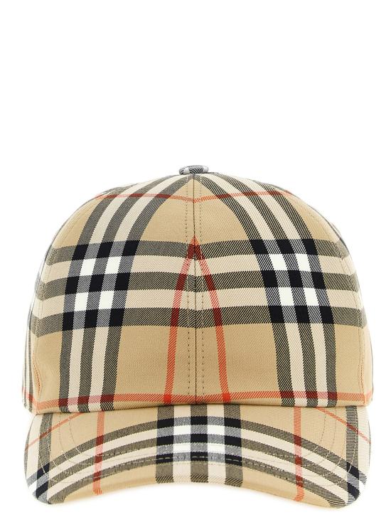 26SS 버버리 체크 베이스볼 캡 8128347SANDIPCHECK Beige