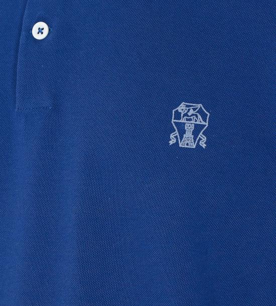 26SS 브루넬로 쿠치넬리 피케 폴로 셔츠 ME8548788 CPW89 Blue - BRUNELLO CUCINELLI