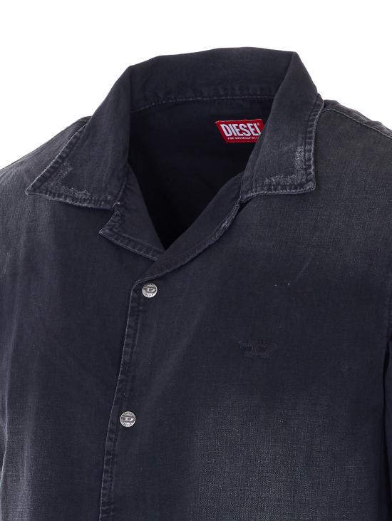 26SS 디젤 반팔 셔츠 A16957 0DBDC02 Black - DIESEL