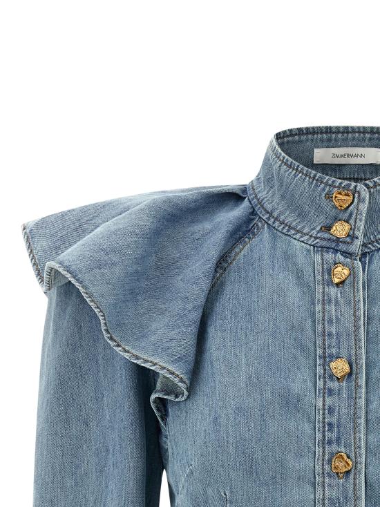 25FW 짐머만 블라우스 2322TR251BLUMOON Blue - ZIMMERMANN