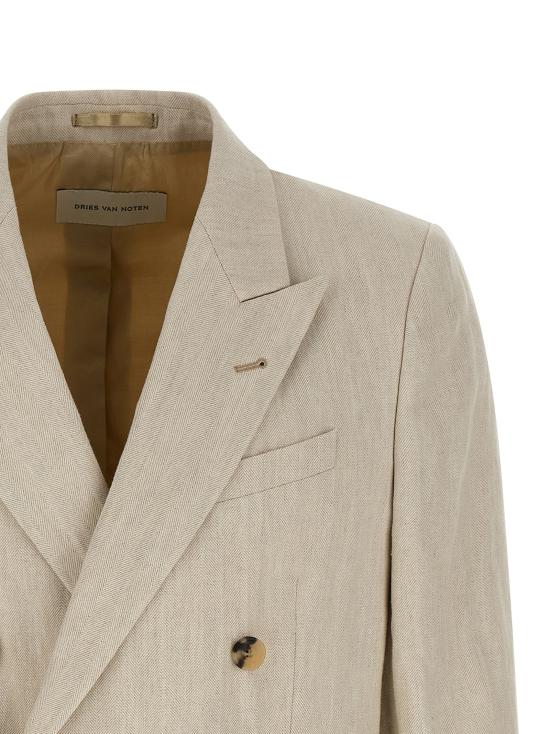 26SS 드리스 반 노튼 수트 자켓 26102042531318 Beige - DRIES VAN NOTEN