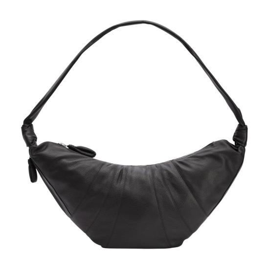 26FW 르메르 크루아상 라지 소프트 그레인드 레더 크로스백 BG0000 LL0018 BK999 black