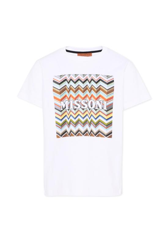 26SS [키즈] 미소니 티셔츠 MY8P91 Z3672 100MC WHITE