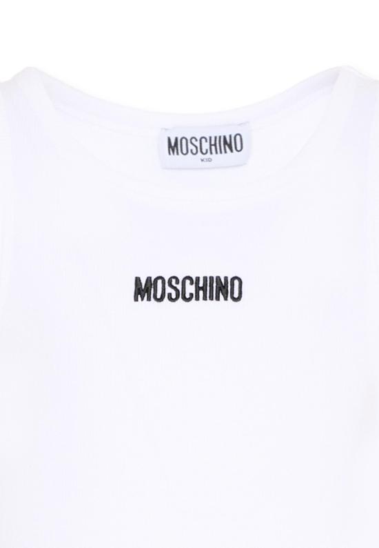 26SS [키즈] 모스키노 티셔츠 HAM06M LBA39 10101 WHITE - MOSCHINO