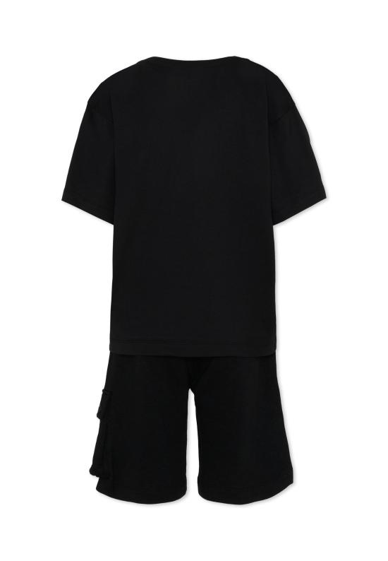 26SS [키즈] 모스키노 오버롤 HUG00W LCA88 60100 BLACK - MOSCHINO