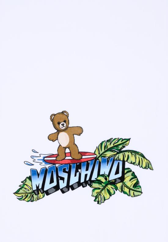 26SS [키즈] 모스키노 스윔팬츠 HTX01B LGA24 10101 WHITE - MOSCHINO