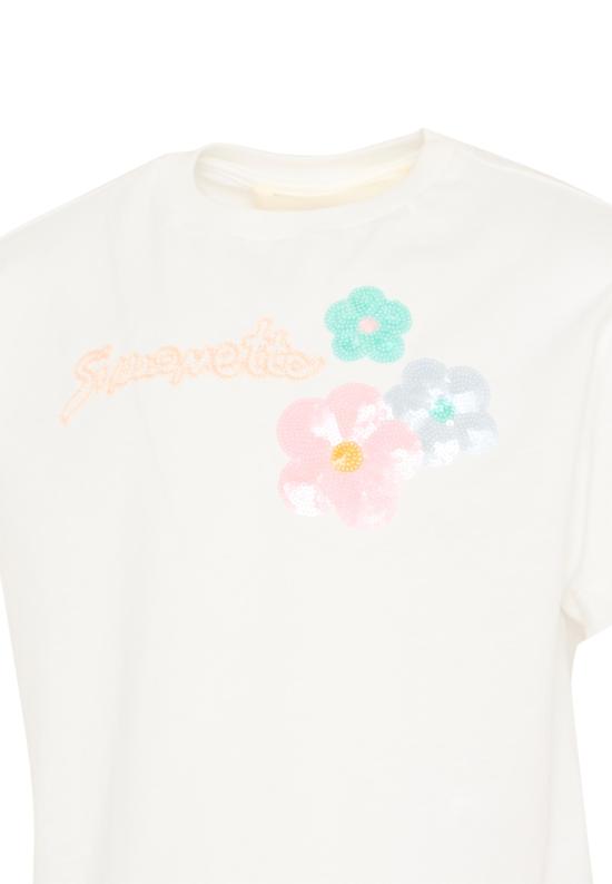 26SS [키즈] 시모네타 티셔츠 SY8A51 Z3186 101 IVORY - SIMONETTA