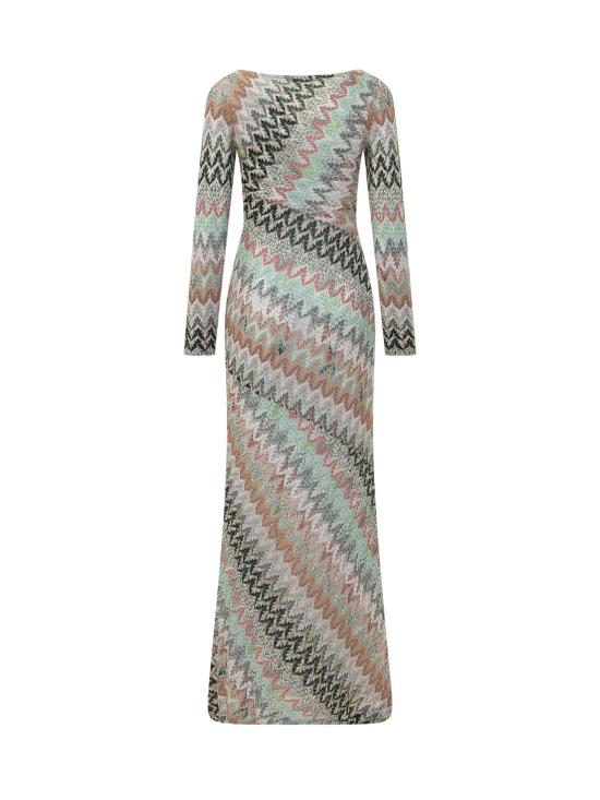 26SS 미소니 롱 원피스 DS26SG1JBR014Z SM9Y4 WHT PINK LGHBLU - MISSONI