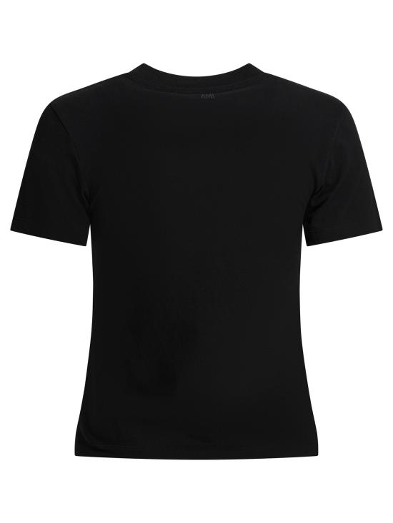 26SS 아미 스몰 하트 로고 코튼 크롭 티셔츠 FTS347 724045 BLACK - AMI