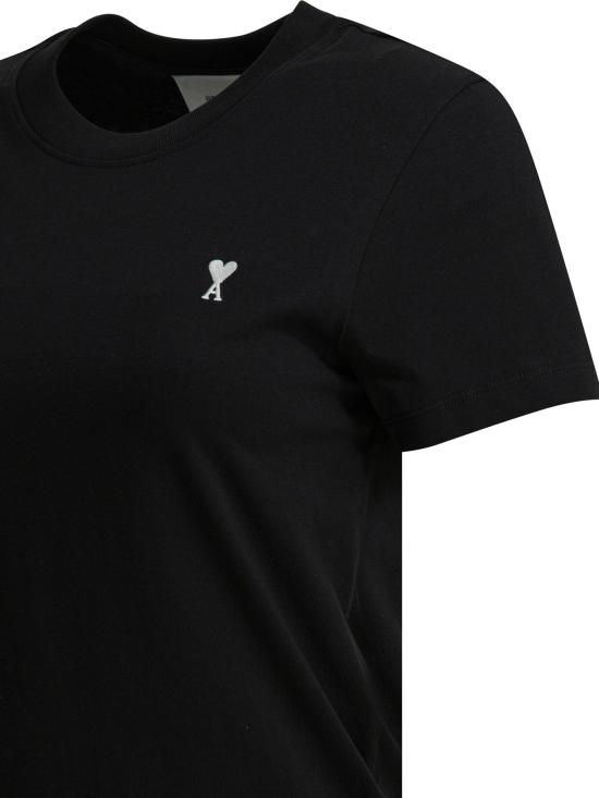 26SS 아미 스몰 하트 로고 코튼 크롭 티셔츠 FTS347 724045 BLACK - AMI