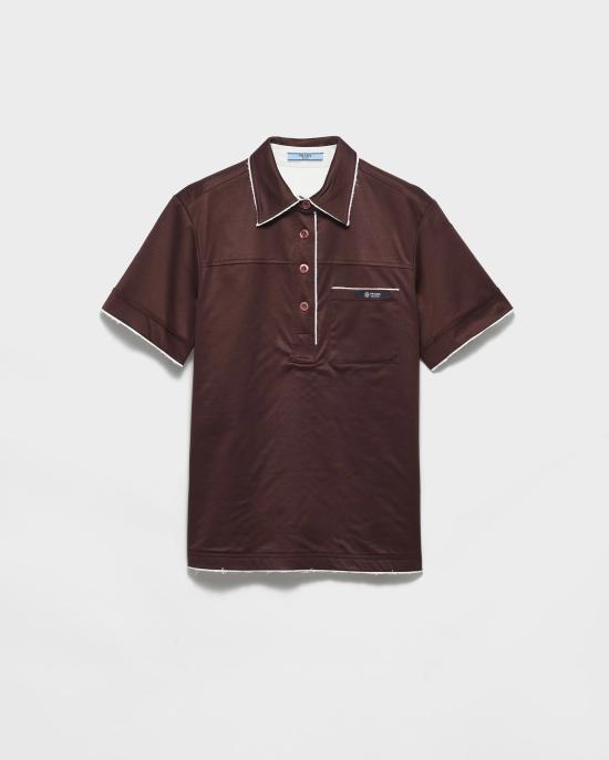 26SS 프라다 폴로 티셔츠 P963N173LF0192 S OOO Brown