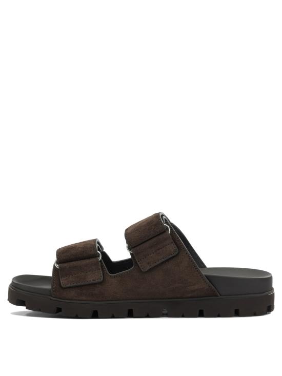 26SS 프라다 스웨이드 밴드 샌들 2X3129054F0003 F G000 Black - PRADA
