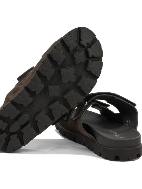 26SS 프라다 스웨이드 밴드 샌들 2X3129054F0003 F G000 Black - PRADA