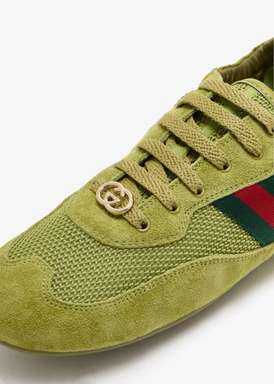 26SS 구찌 쉬프트 스니커즈 857963AAF1Z3150 Green - GUCCI