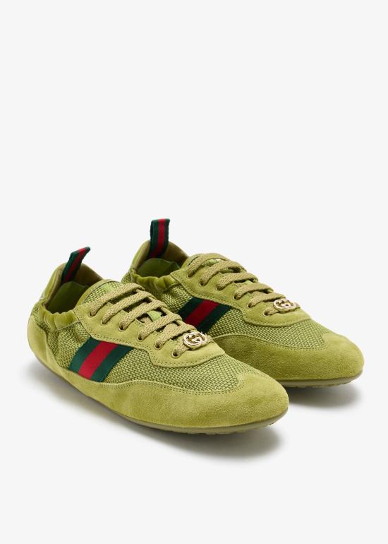 26SS 구찌 쉬프트 스니커즈 857963AAF1Z3150 Green - GUCCI