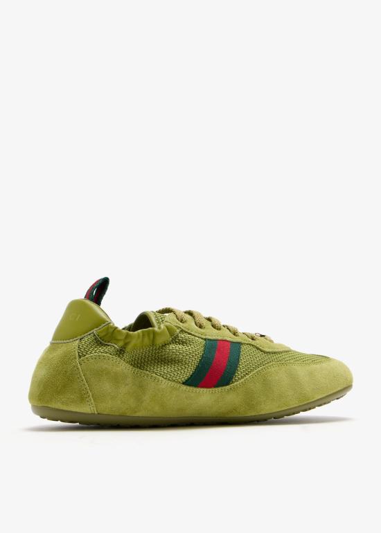 26SS 구찌 쉬프트 스니커즈 857963AAF1Z3150 Green - GUCCI