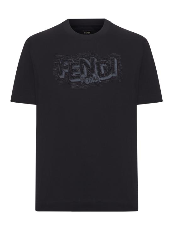 26SS 펜디 반팔 티셔츠 FY0936AW0WF0QA1 Black
