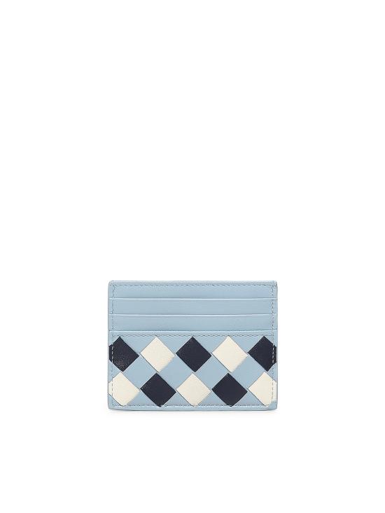 26SS 보테가베네타 인트레치아토 크레딧 카드 케이스 796324 V5QI24159 ABYSS ICE WHITE ICE - BOTTEGA VENETA