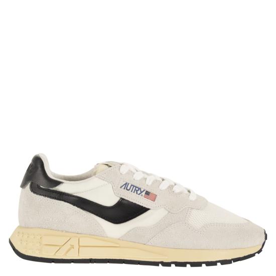 26SS 오트리 릴윈드 로우 나일론 스웨이드 스니커즈 WWLM WHITE BLACK