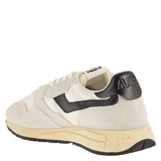 26SS 오트리 릴윈드 로우 나일론 스웨이드 스니커즈 WWLM WHITE BLACK - AUTRY